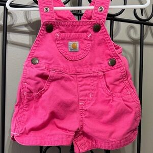 Carhartt Kids Pink Overalls 3m girls